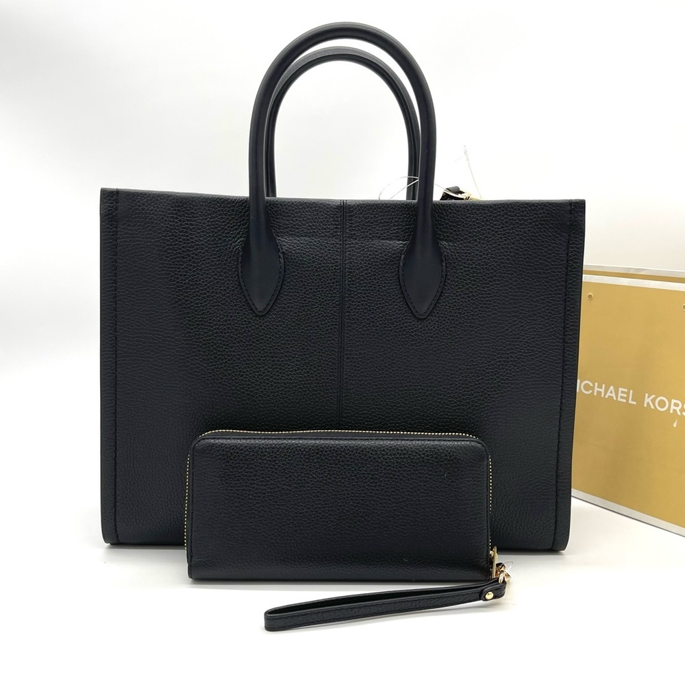 Michael Kors Mirella Medium EW Tote Bag & Continental Wallet Wristlet Bl… - Picture 8 of 11